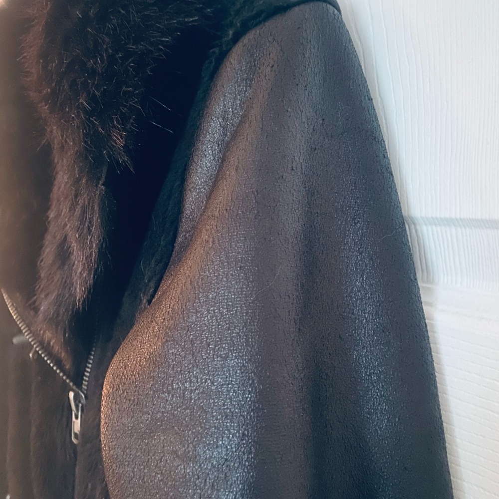TOPSHOP Black Faux Fur Jacket - Picture 8 of 13